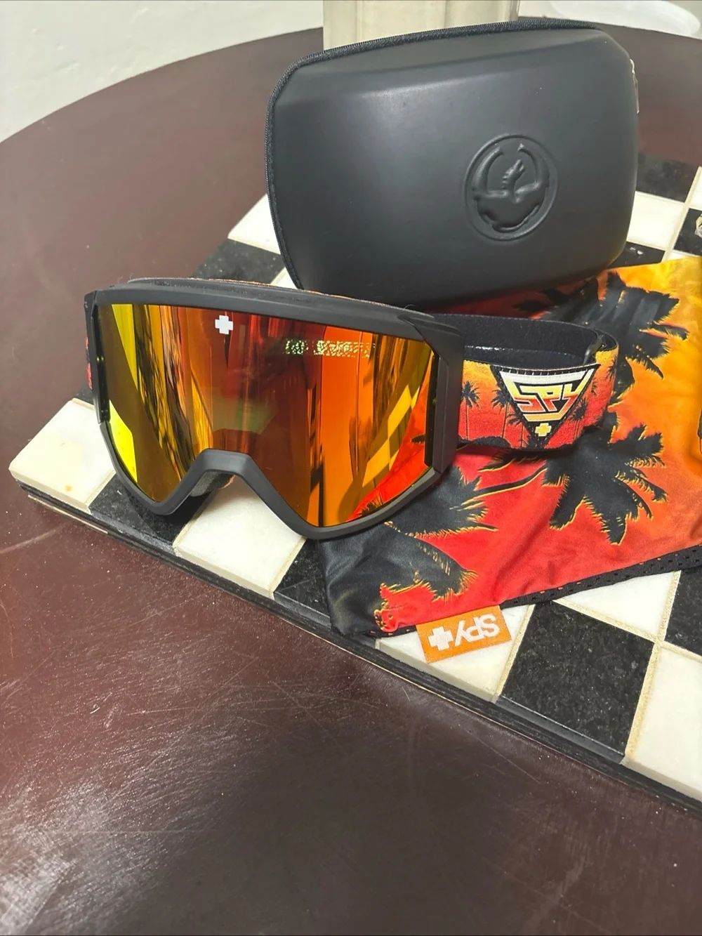 SPY Optic Men's Orange Mirrored Snow Goggles